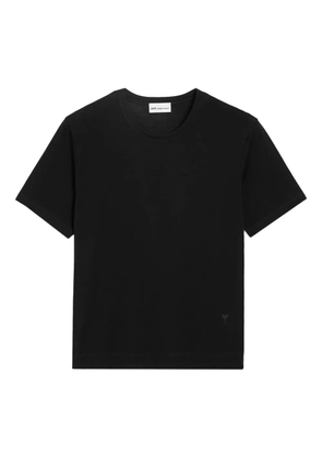 AMI Paris Ami De Coeur embroidery T-shirt - Black
