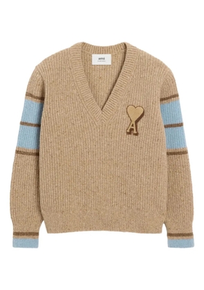 AMI Paris College wool sweater - Neutrals
