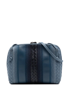 Bottega Veneta Pre-Owned 2012-2025 Nappa Intrecciato Embroidered Nodini crossbody bag - Blue
