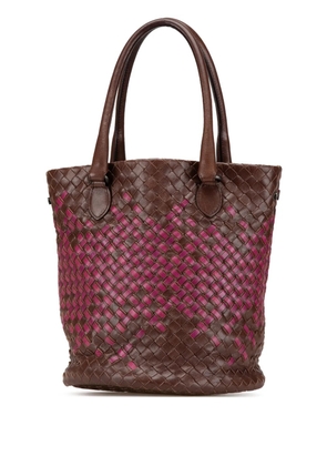 Bottega Veneta Pre-Owned 2009 Bicolor Nappa Intrecciato bucket bag - Brown