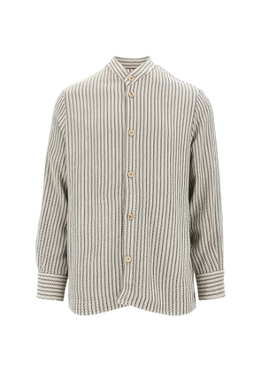 Emporio Armani buttoned striped shirt - Neutrals