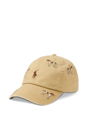 Polo Ralph Lauren dog-embroidered baseball cap - Neutrals