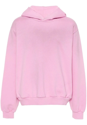 Acne Studios logo-print distressed hoodie - Pink
