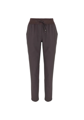 Lorena Antoniazzi drawstring trousers - Brown