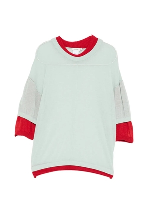 COTEMP contrasting collar top - Green