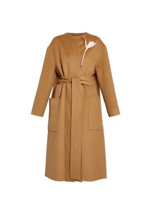 ERDEM belted oversized coat - Brown