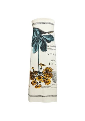 ERDEM floral-print strapless dress - Neutrals
