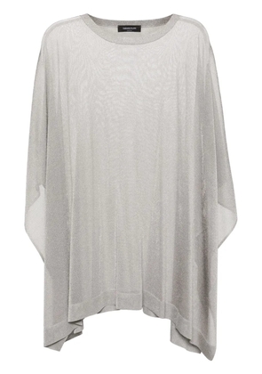 Fabiana Filippi semi-sheer knitted cape - Grey