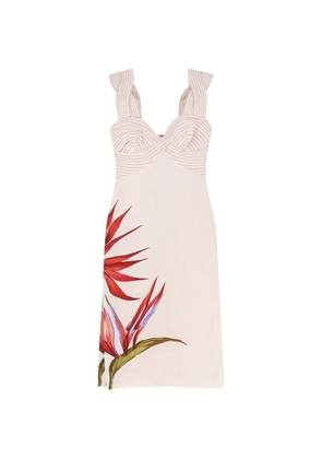FARM Rio floral twisted strap dress - Neutrals