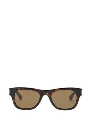 Saint Laurent Eyewear havana rectangle-frame sunglasses - Brown