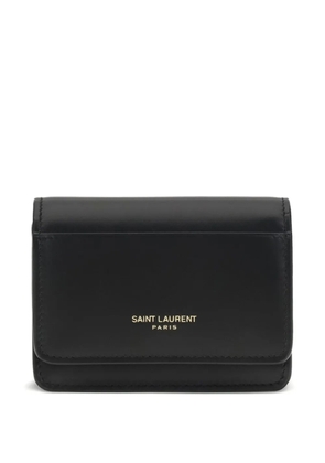 Saint Laurent PARIS business leather wallet - Black