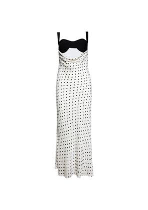 Florence & Fortitude polka dot cowl dress - White