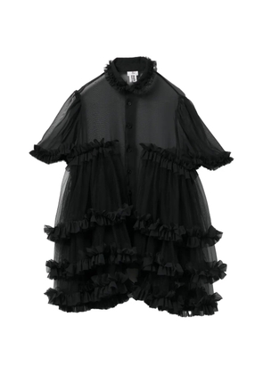 Noir Kei Ninomiya tiered ruffle top - Black