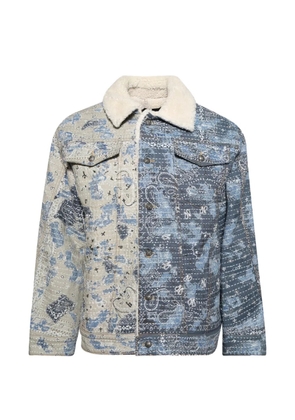 Paris Laundry bandana shearling-collar jacket - Blue