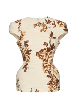 Magda Butrym floral print blouse - Neutrals