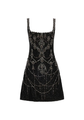 Clio Peppiatt Chandelier crystal mini dress - Black