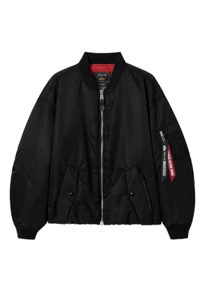 SOLID HOMME x Alpha Industries MA-1 zip-up bomber jacket - Black