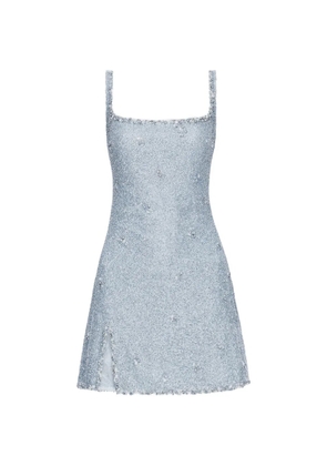 Clio Peppiatt Athena embellished slit mini dress - Blue