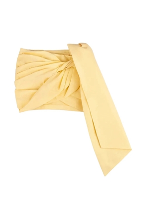 AREA Taffeta knot mini skirt - Yellow