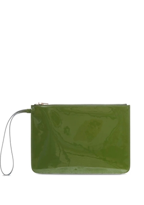 TOM FORD zip-fastening leather clutch bag - Green