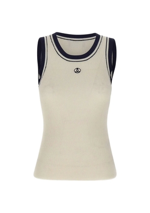 Seafarer ribbed logo-embroidered top - Neutrals