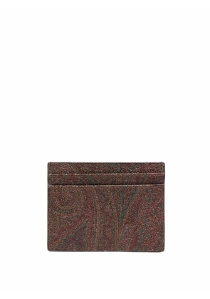 ETRO paisley print cardholder - Brown