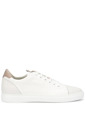 Brunello Cucinelli colour-block low top sneakers - White