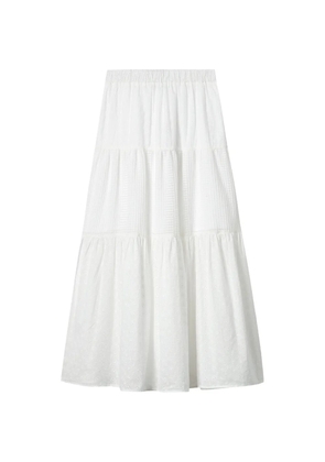tout a coup tiered maxi skirt - White