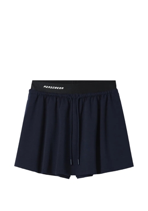 Mini Cream drawstring skirt - Blue