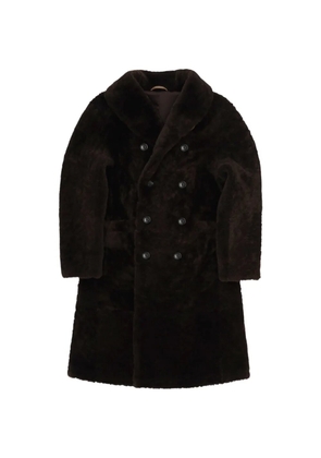 Fortela Perce double-breasted shearling coat - Brown