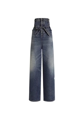 Dolce & Gabbana belted button-fastening jeans - Blue