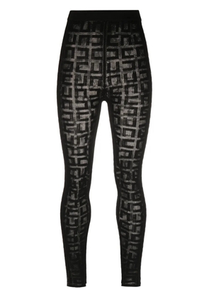 Elisabetta Franchi logo-jacquard leggings - Black