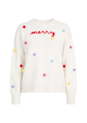 MC2 Saint Barth embroided pom-pom sweater - White