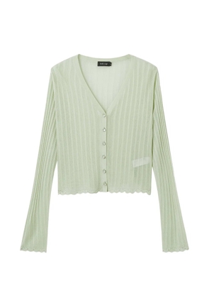 tout a coup button scalloped cardigan - Green
