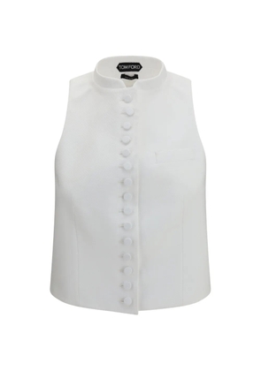 TOM FORD buttoned cotton waistcoat - White