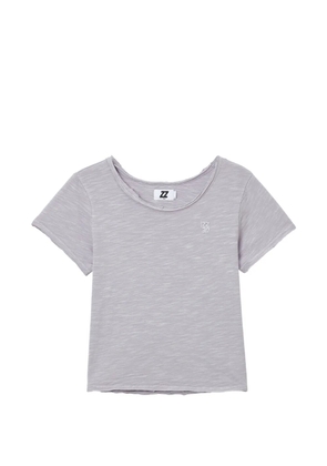 izzue scoop-neck T-shirt - Purple
