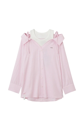 Musium Div. tie shoulder striped shirt - Pink