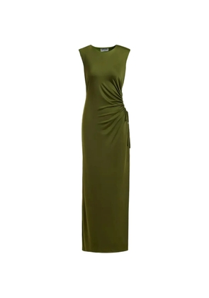 Essentiel Antwerp fitted sleeveless dress with ruched cut-out detail - Green