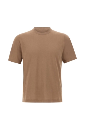 Kangra ribbed crew-neck knitted T-shirt - Brown
