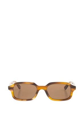 Alexander McQueen rectangle-frame sunglasses - Brown