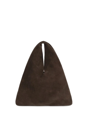 Manebi x Alex Rivière Studio Louis suede shoulder bag - Brown