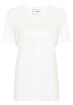 Iceberg logo-print cotton T-shirt - Neutrals