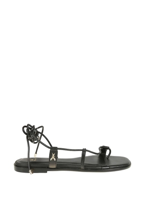 Patrizia Pepe strap leather flat sandals - Black