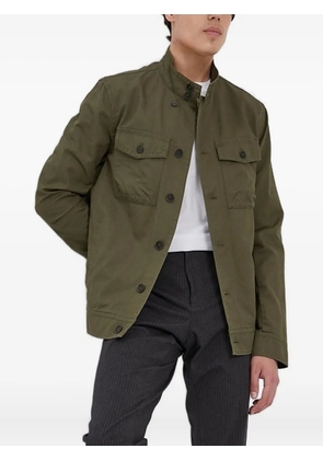 Sisley buttoned flap-pockets shirt jacket - Green