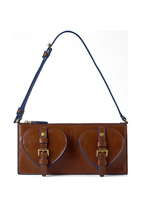 Mulberry mini Roxanne heart-detail buckled shoulder bag - Brown