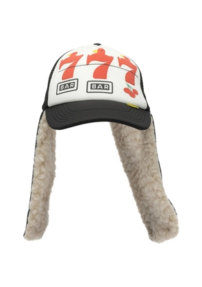 KAPITAL graphic earflap hat - Black