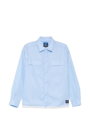 SPORT b. by agnès b. logo-patched checked shirt - Blue