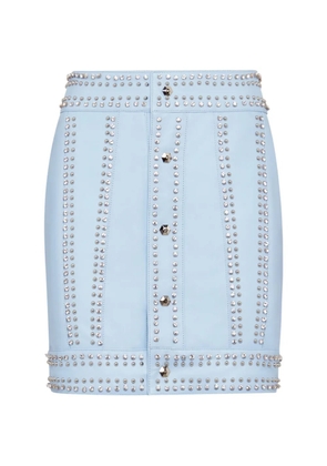 Philipp Plein studded mini skirt - Blue