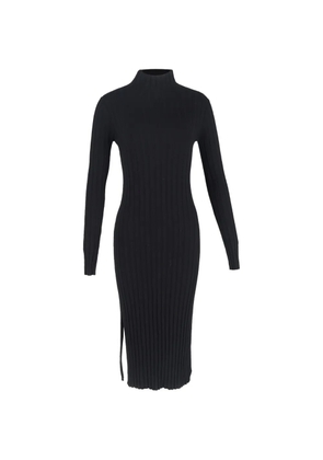 Theory ribbed turtleneck midi dress - Black