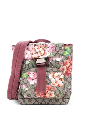 Gucci Pre-Owned Buckle Blooms Print GG Coated Canvas Small backpack - Pink